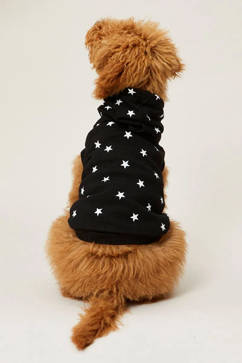 Side Pockets Print Dog Hoodie