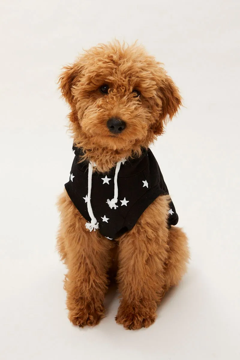 Print Dog Hoodie Warm Layering