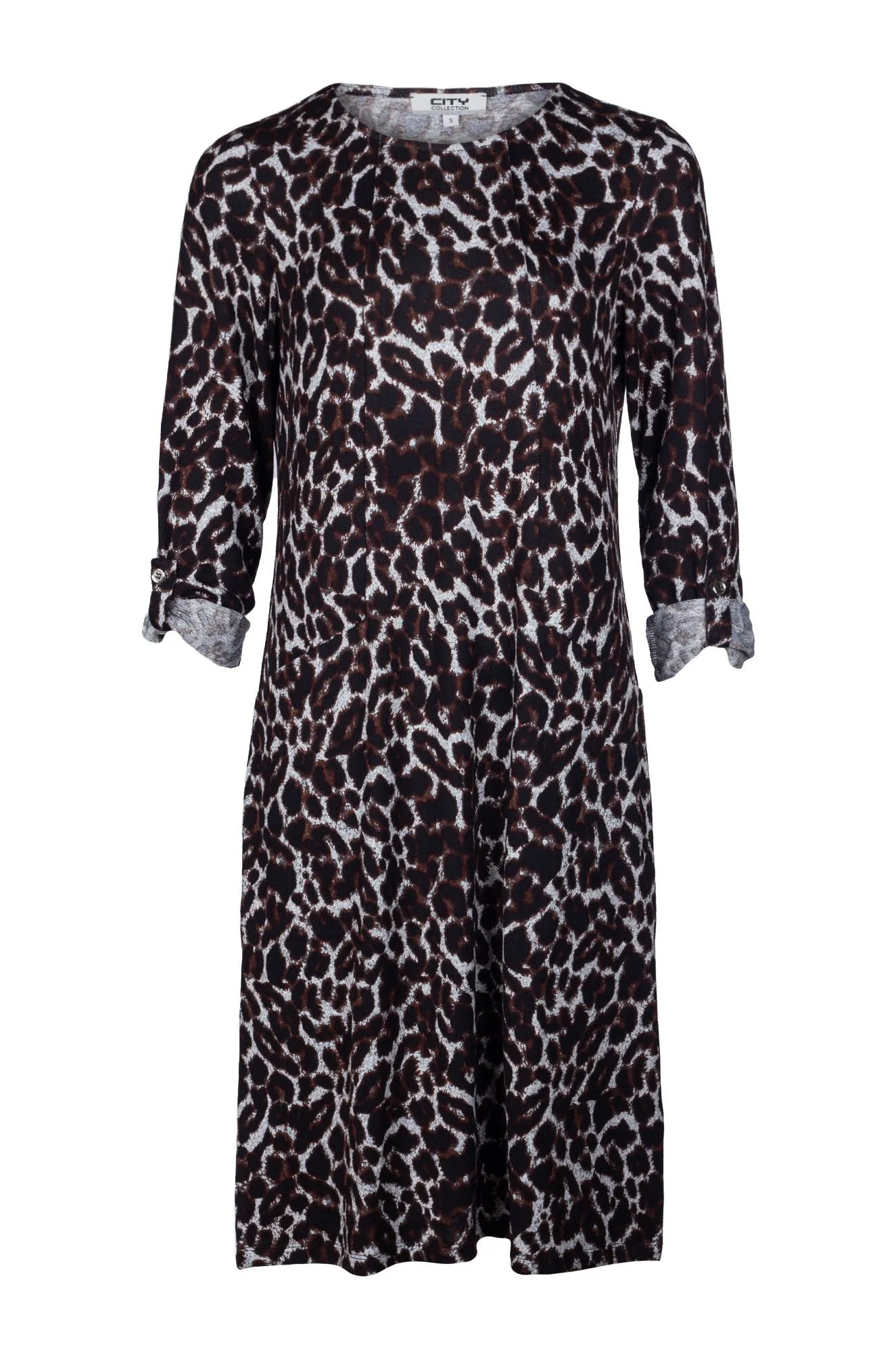Printed Warm Touch Dress | Toffee Silver Animal | 7914B1 QuickDryTechnology Summer Air