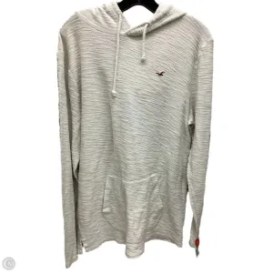 Chic Design Sweatshirt Hoodie By Hollister In White, Size: L