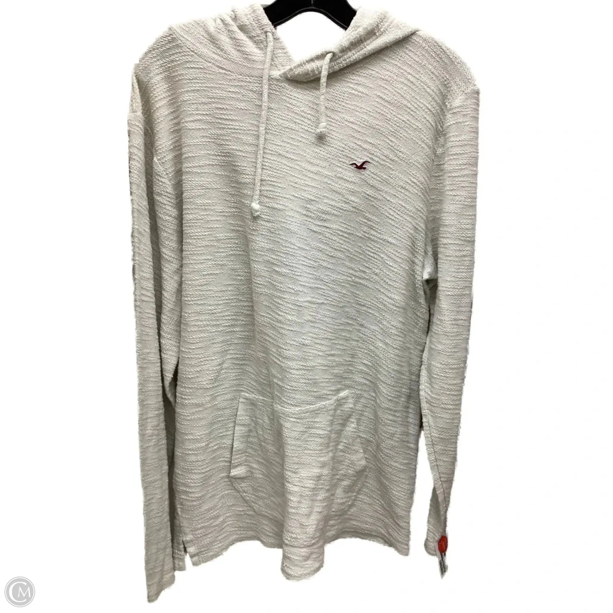 Chic Design Sweatshirt Hoodie By Hollister In White, Size: L
