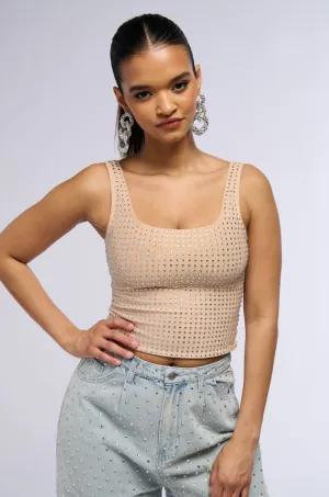 NIGHT LIFE SEQUIN TANK High Collar