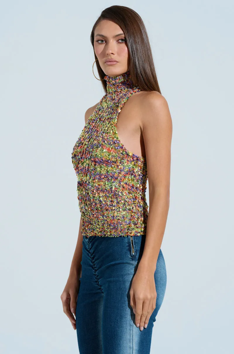 ADORE YOU MOCK NECK TANK Seamless Design slow - speed movement