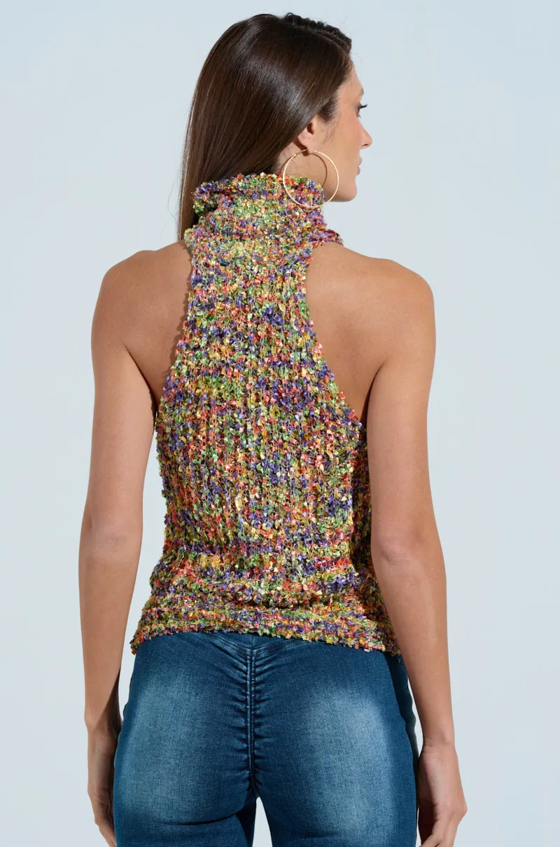 ADORE YOU MOCK NECK TANK Desert use