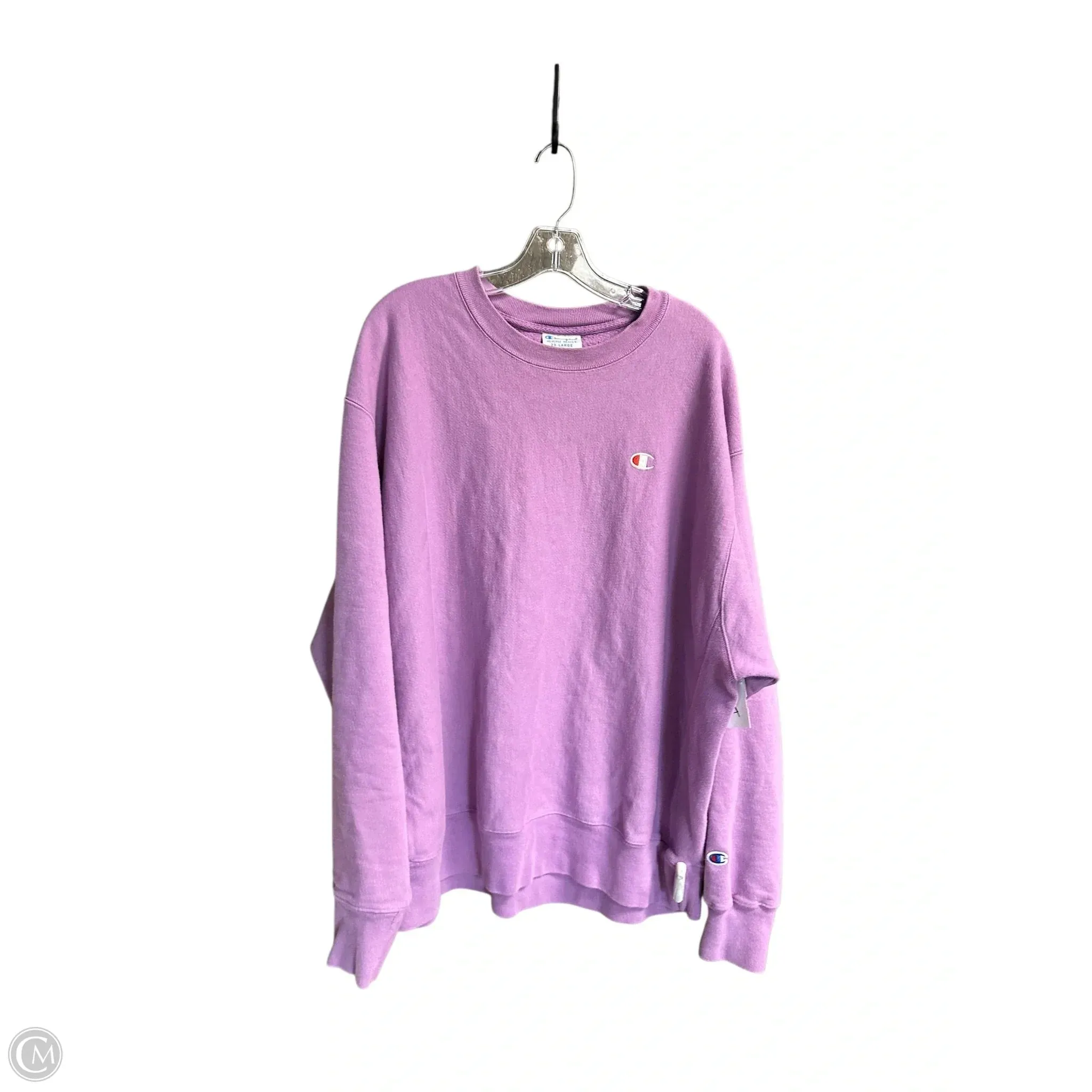 Sweatshirt Crewneck By Champion In Purple, Size: 2x SmoothZipper Layered Skirt