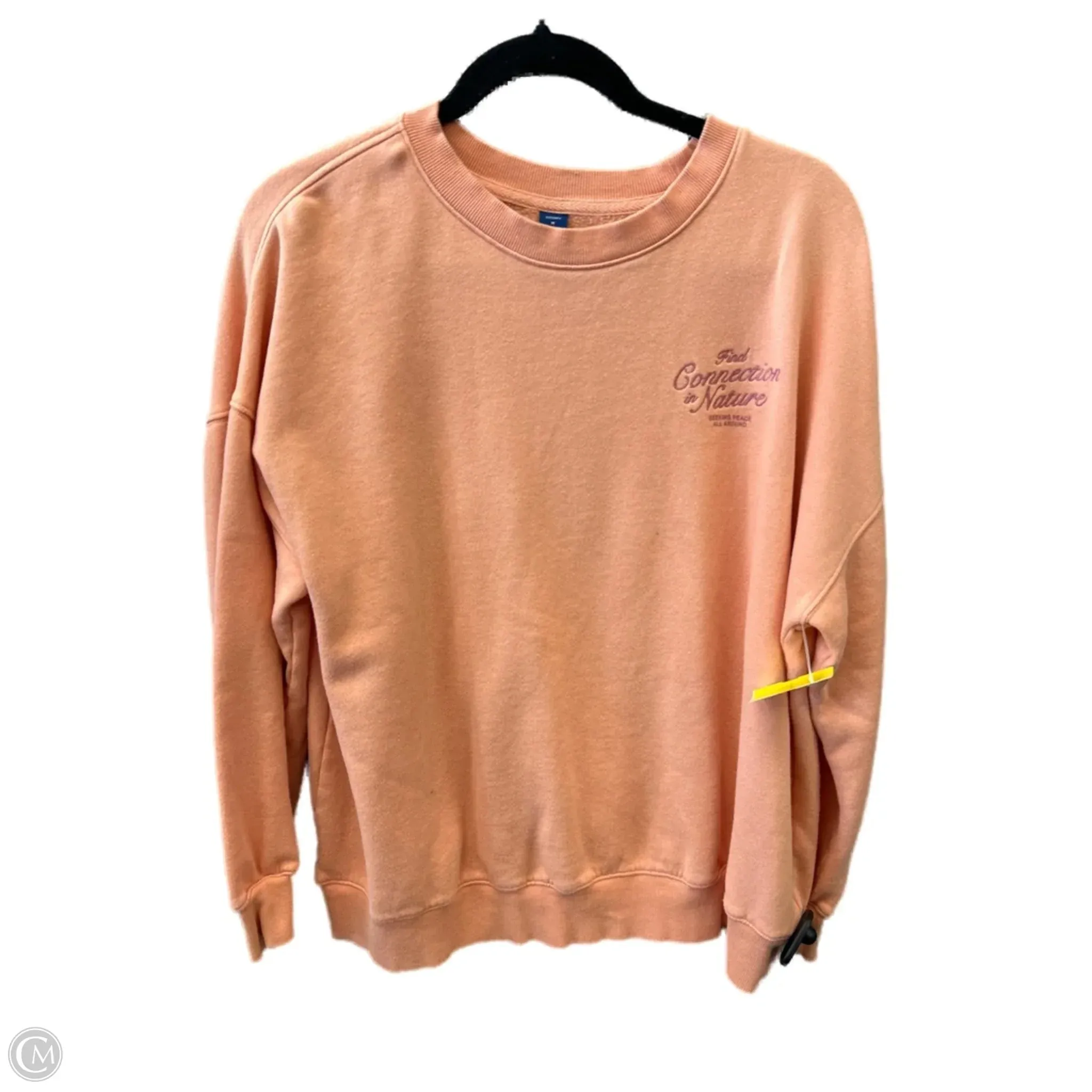 NonRestrictive Movement AntiBacterialTextile Sweatshirt Crewneck By Old Navy In Orange, Size: M
