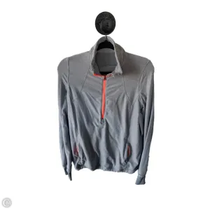 Comfortable Sweater Athletic Sweatshirt Collar By Lululemon In Grey & Orange, Size: M