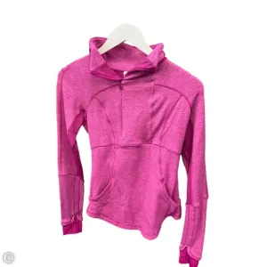 Comfortable Outerwear Athletic Sweatshirt Collar By Lululemon In Pink, Size: 4