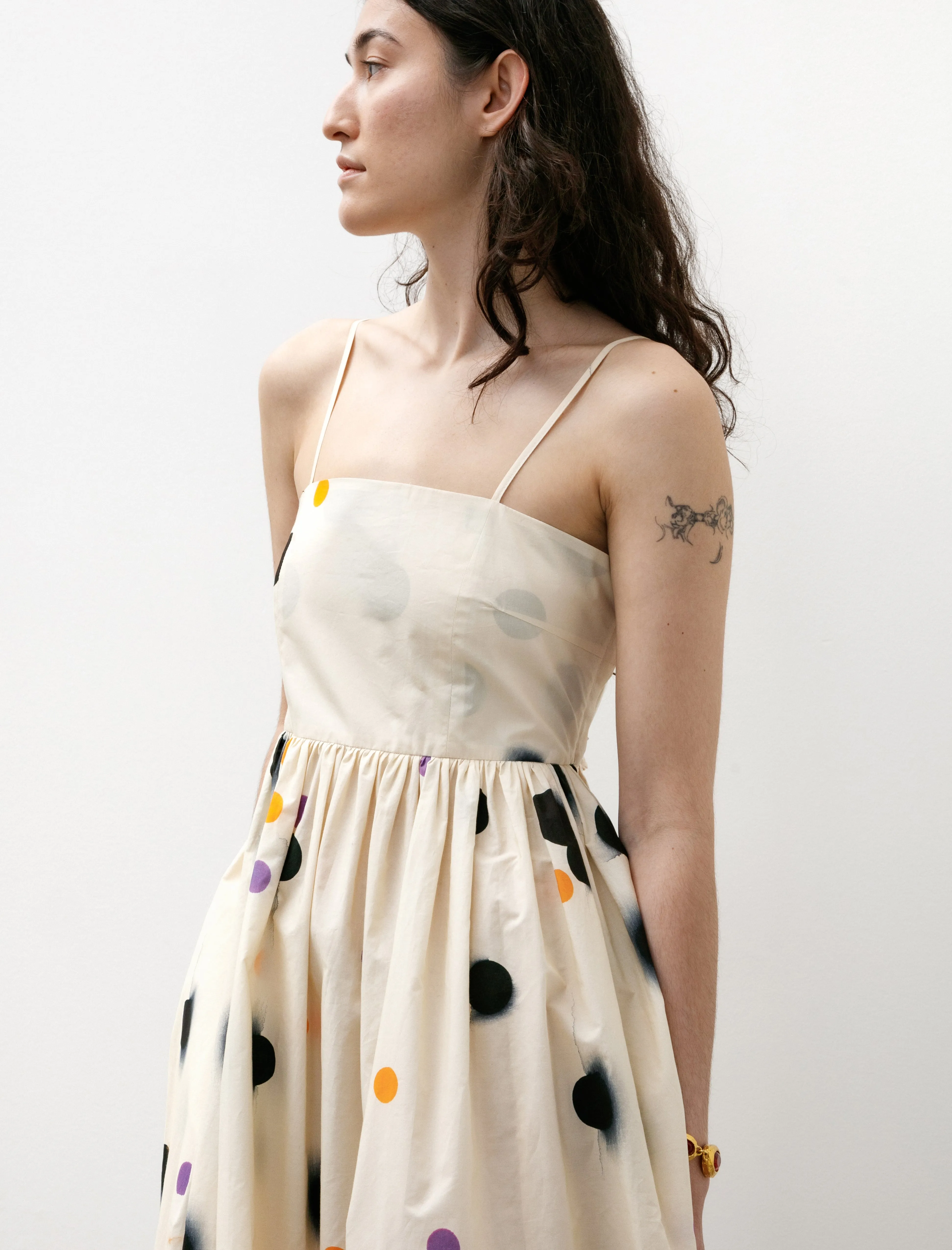 Scandi Clean ZeroIrritationLabels Capital Dress Off White Dots Print