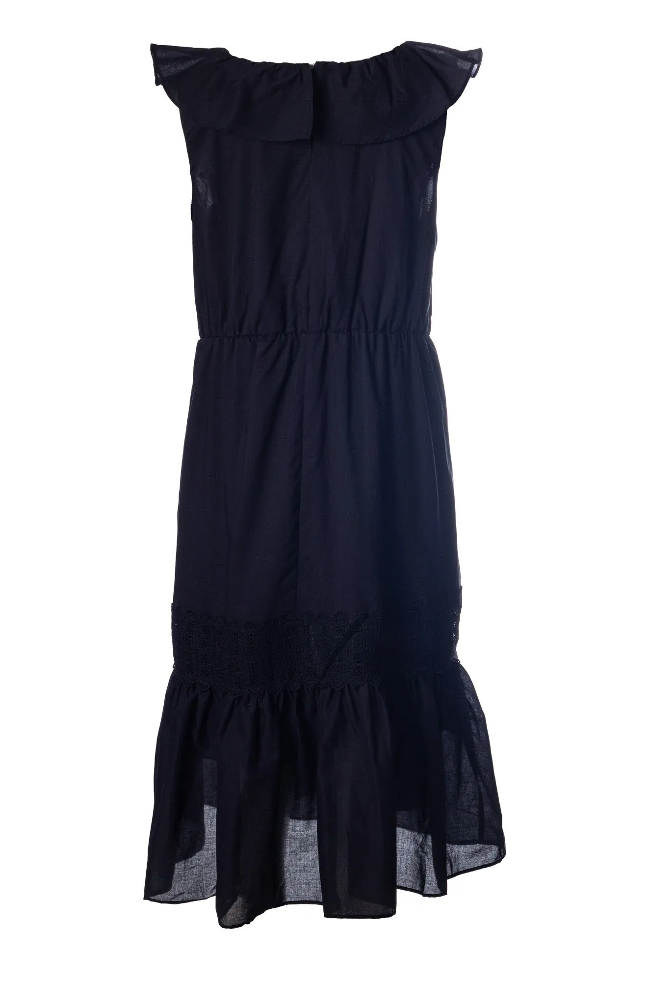 100% Cotton Voile Dress | Black | 6423A1 Brave Mode