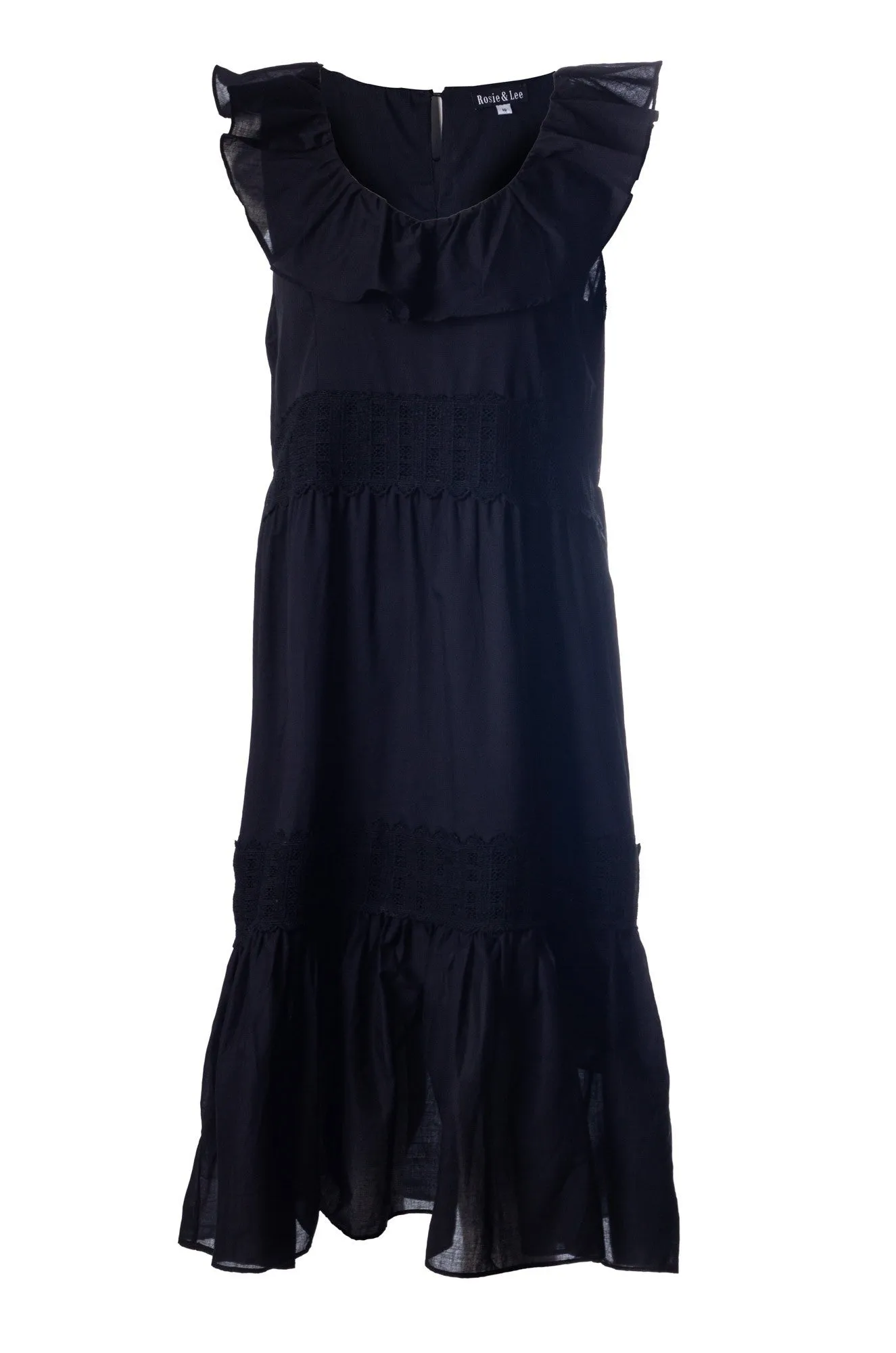 100% Cotton Voile Dress | Black | 6423A1 Thermal Insulation Layer