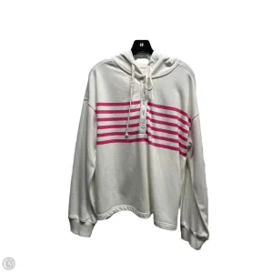 Sweatshirt Hoodie By Mia In Pink & White, Size: L Metal Core