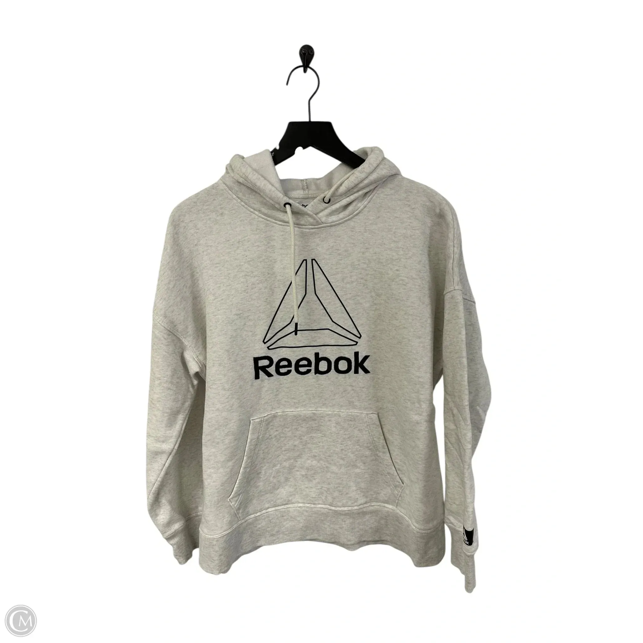 Sweatshirt Hoodie By Reebok In Grey, Size: M athletic shoes StretchComfort