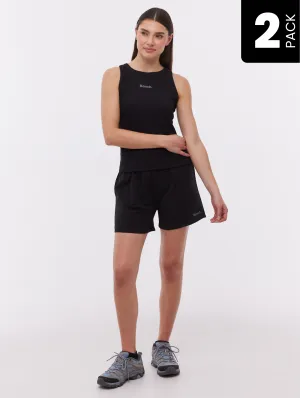 Pomra Ribbed Tank Top & Shorts 2-Pack Lift Mode Cool Vest