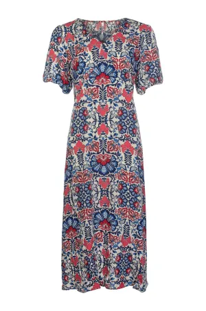 Maxi Dress | Blue Coral Vine | 3326C1 Seasonal Fashion