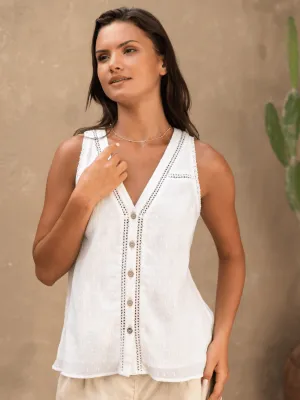 Simple Chic Fleetwood Cotton Top Coconut