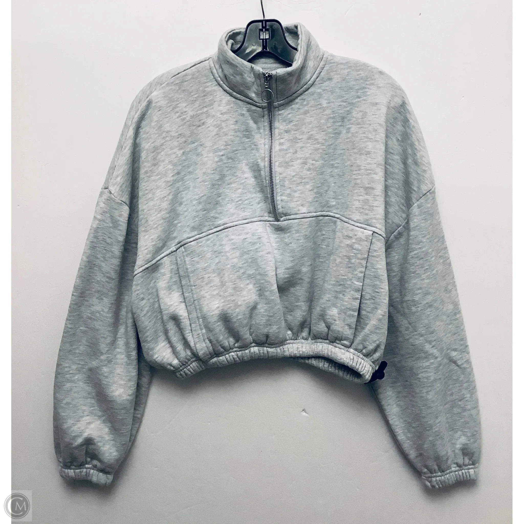 Sweatshirt Crewneck By Clothes Mentor In Grey, Size: M High-Waisted Pants