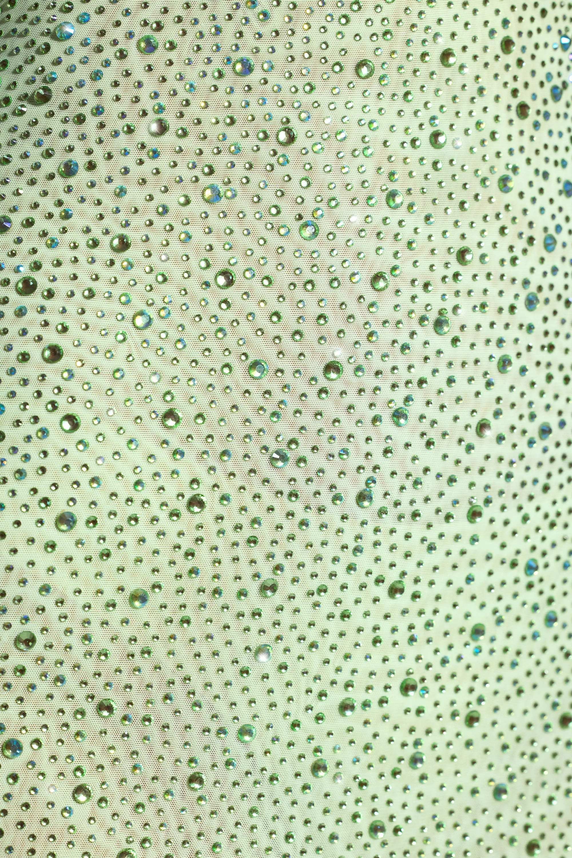 Vibrant Wear Embellished Bodycon Mini Dress in Pistachio
