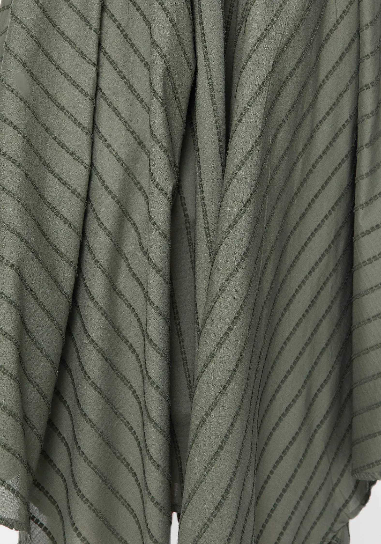 Earth Tones One size fits most Blythe Cotton Handkerchief Hem Midaxi Skirt - Green