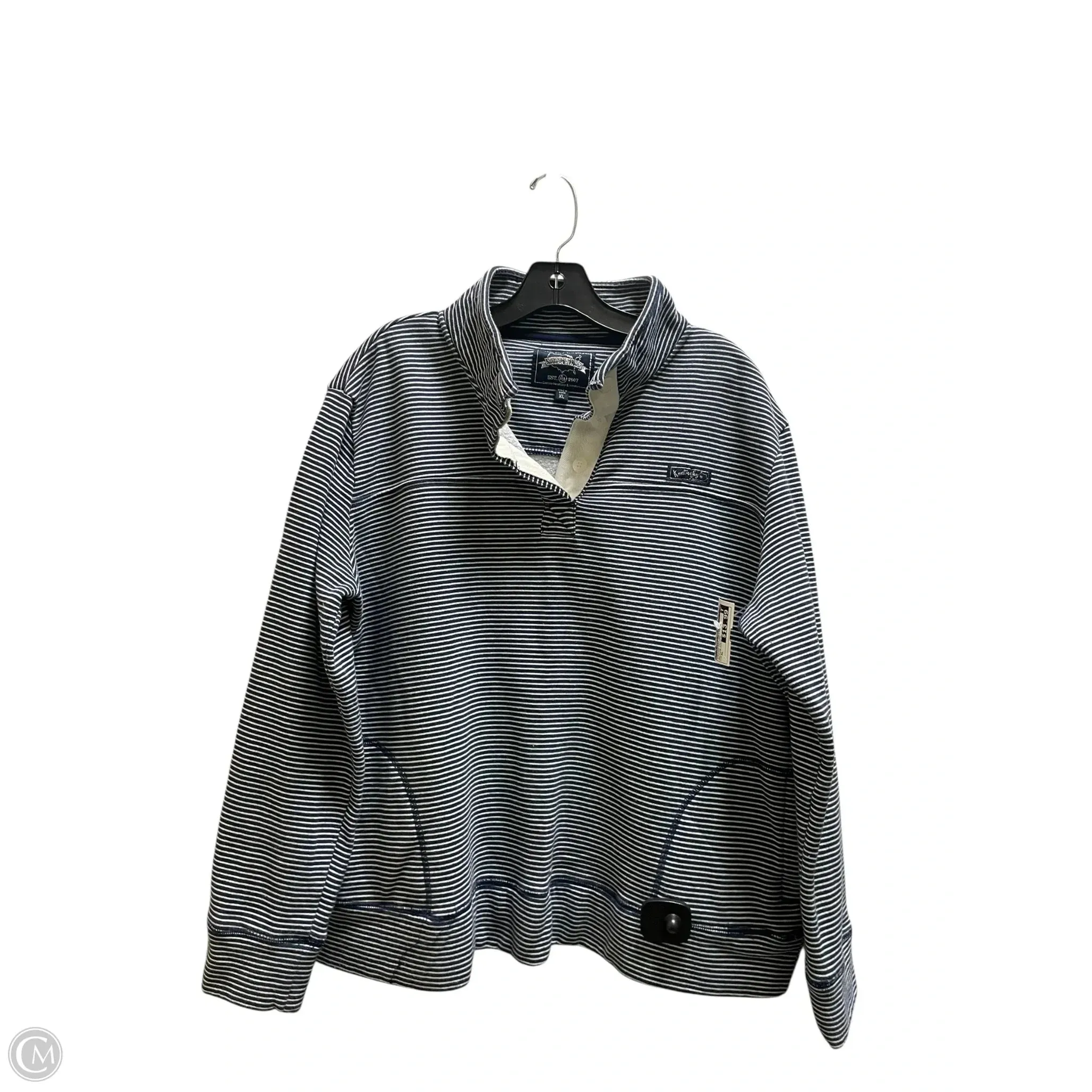 River Core Sweatshirt Collar By Clothes Mentor In Striped Pattern, Size: Xl