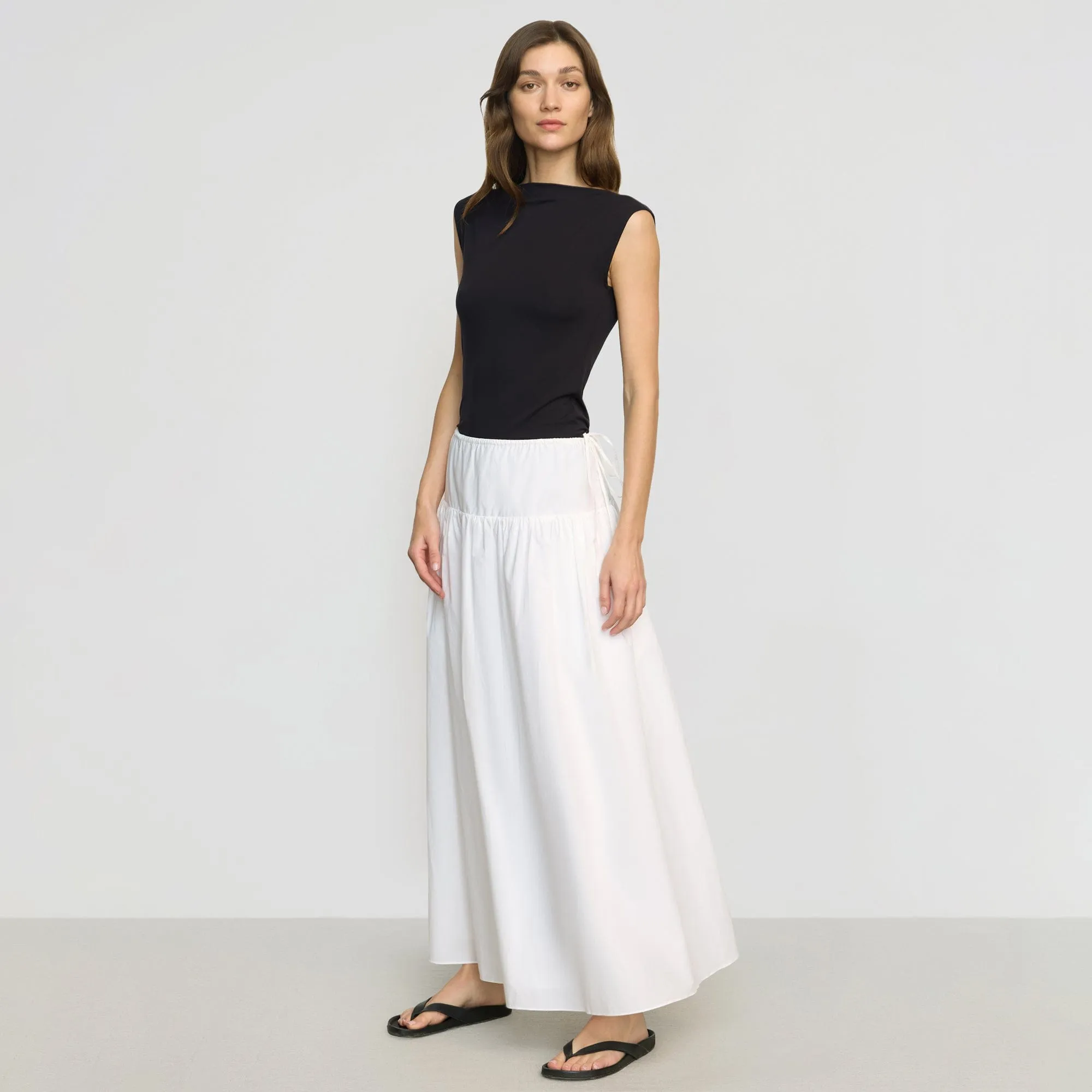 Fresh Aesthetic Bao Organic Cotton Drop-Waist Skirt