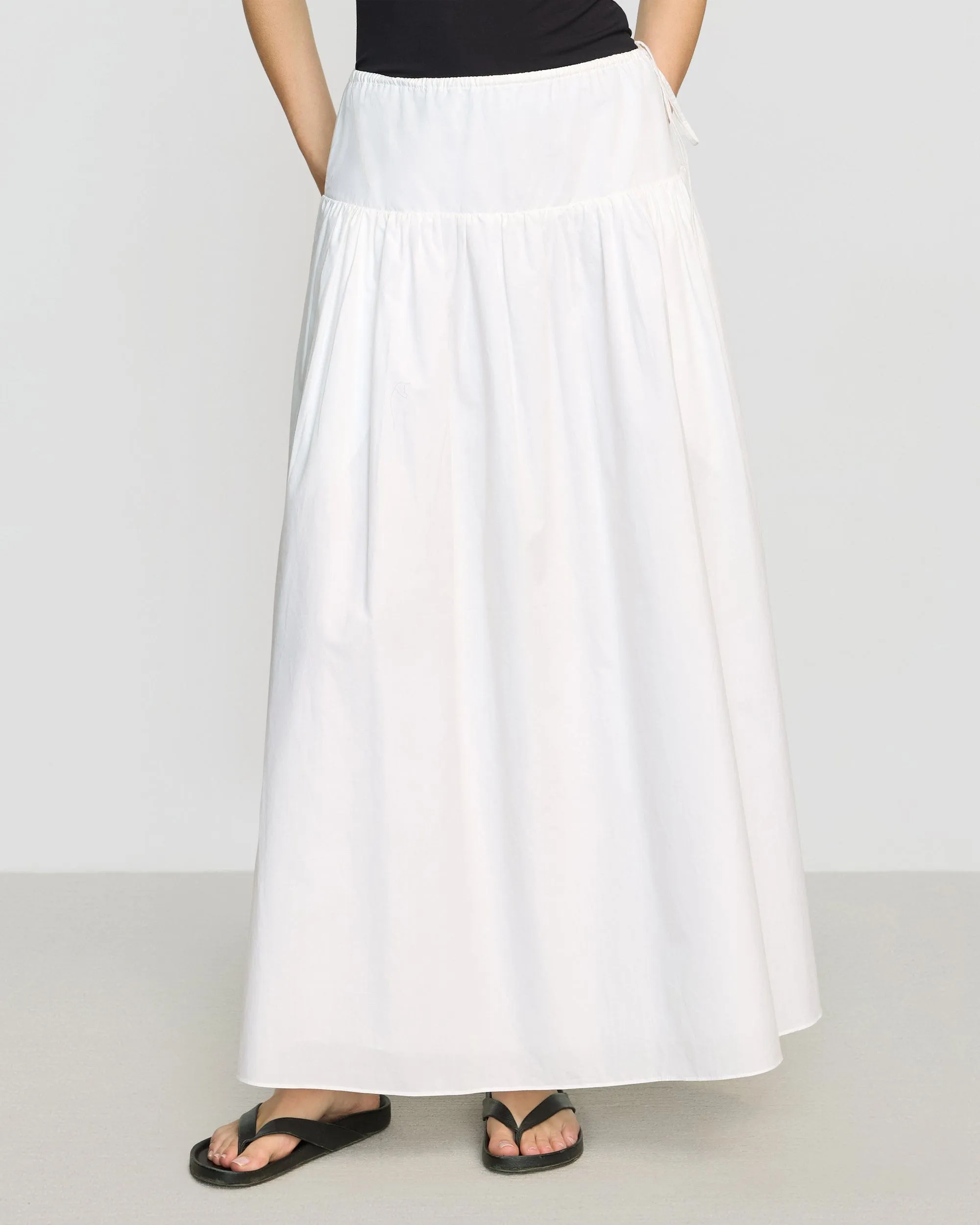 Bao Organic Cotton Drop-Waist Skirt Comfort First Quilted Texture