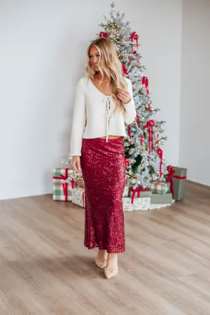 Azley Sequin Skirt Wrap Front