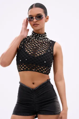 METAL ORB DISTRESSED SLEEVELESS TOP Urban Coolness