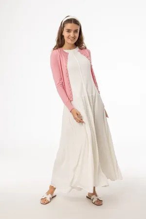 Cream Fabric Combo Jumper Warm Fit StainRepellentSurface