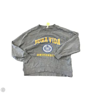 Sweatshirt Crewneck By Puravida In Grey, Size: S Stylish Look