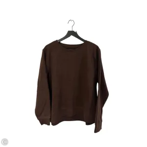 Icon Fit Comfortable Jumpsuit Sweatshirt Crewneck By Tek Gear In Brown, Size: Xl