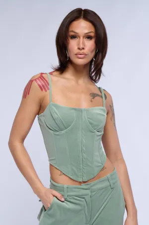 OLIVIA  CROPPED CORSET TOP Reinforced Seams
