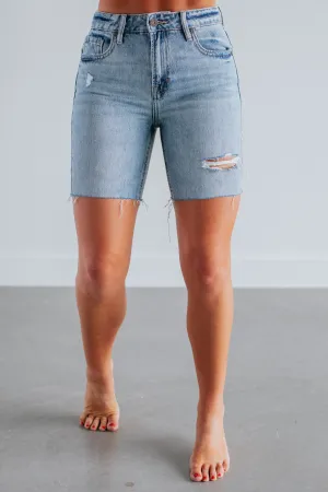 Marlin Hidden Shorts - Medium Wash Chafe Resistant Lining Beach Vibes
