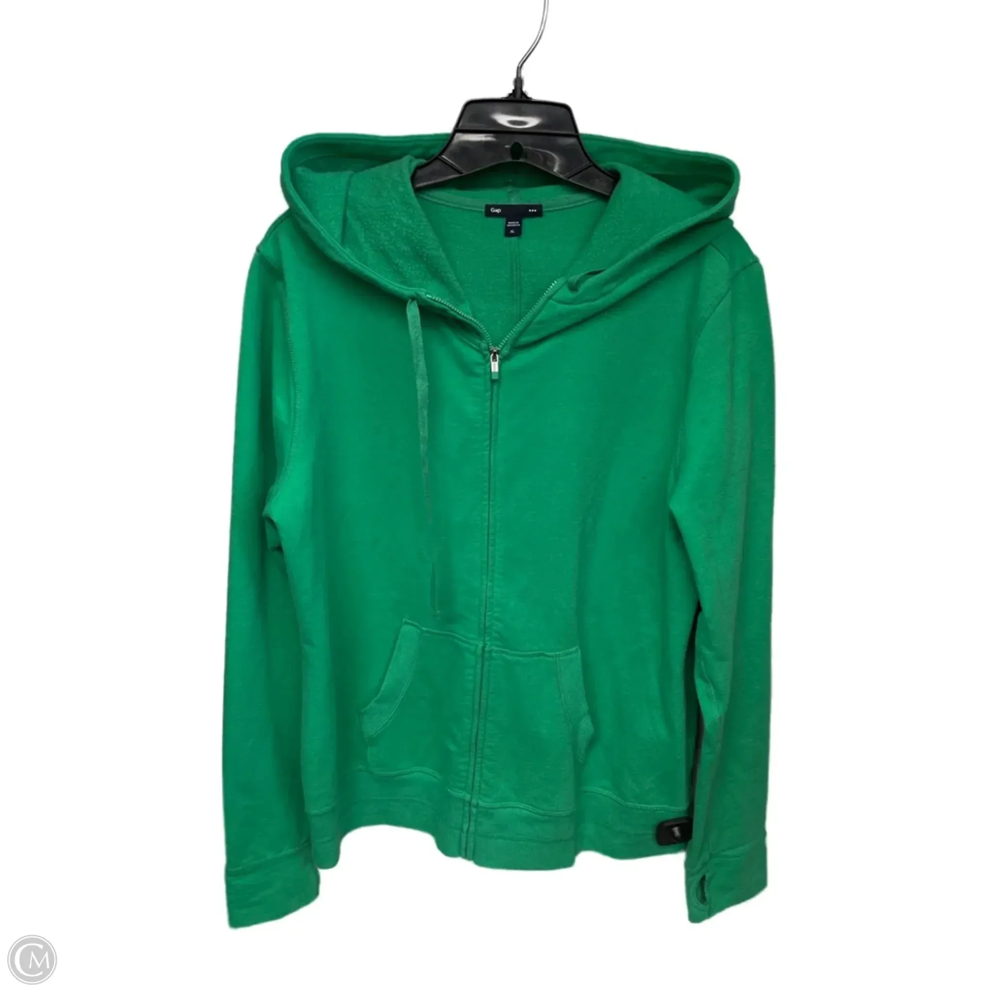 Sweatshirt Hoodie By Gap In Green, Size: Xl ReinforcedStitching