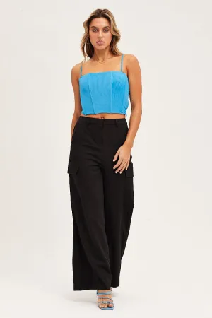 Black Cargo Pant Sleek Comfort Relaxed Comfort Look