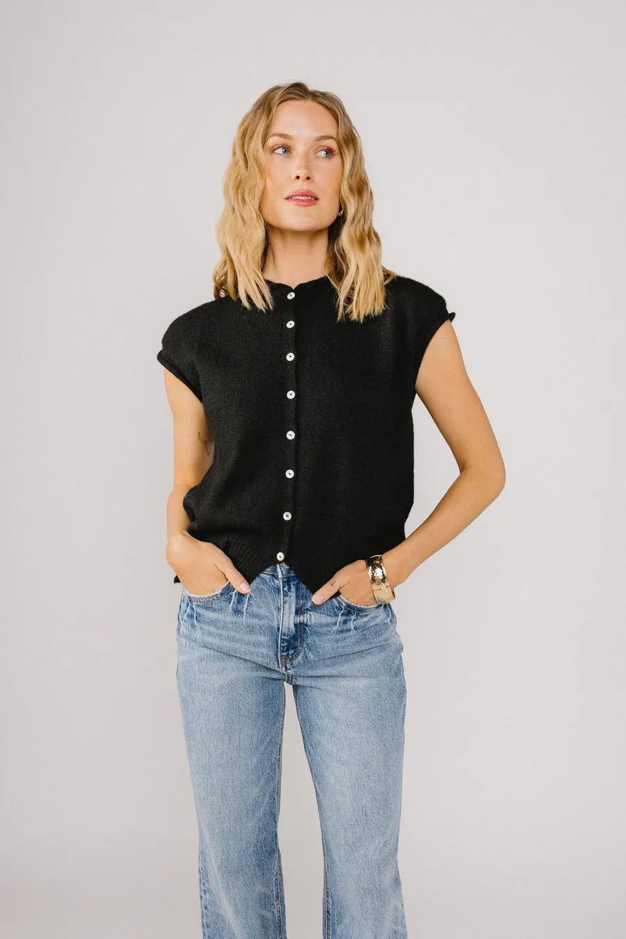 Layered Wearable Subtle Texture Detail Carmilla Sweater Vest