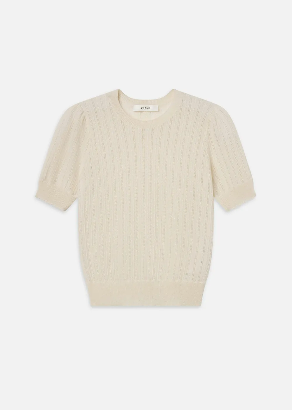 The Ladder Pointelle Sweater Soft Interior Lightweight Merino