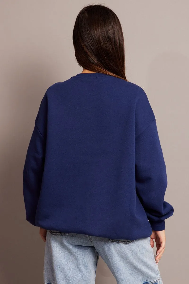 Blue Graphic Sweat Long Sleeve product rating product premium quality