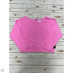 Insulated Jacket Sweatshirt Crewneck By Pink In Pink, Size: Xl