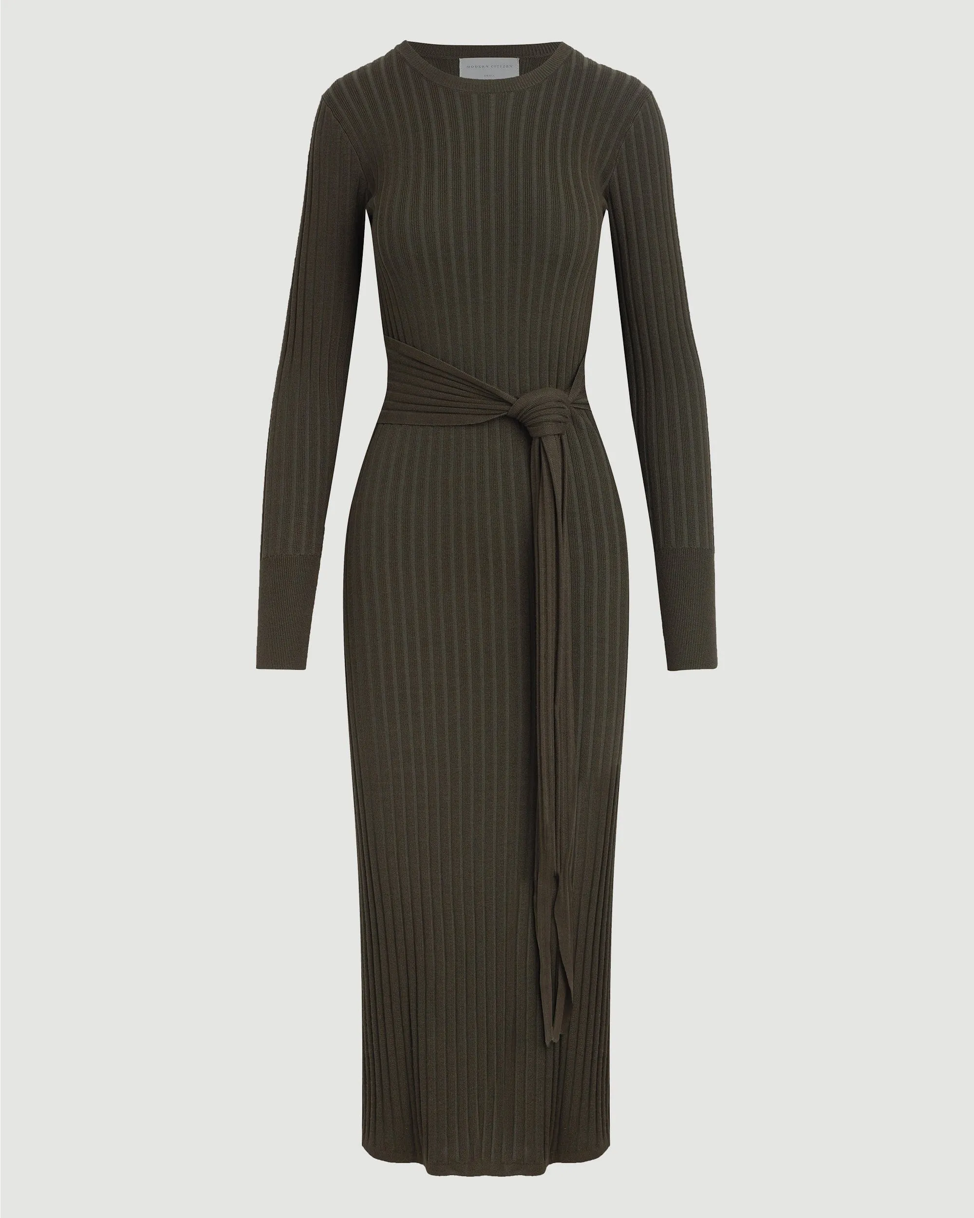 Carmen Tie-Front Ribbed Dress (Petite) Royal Mode