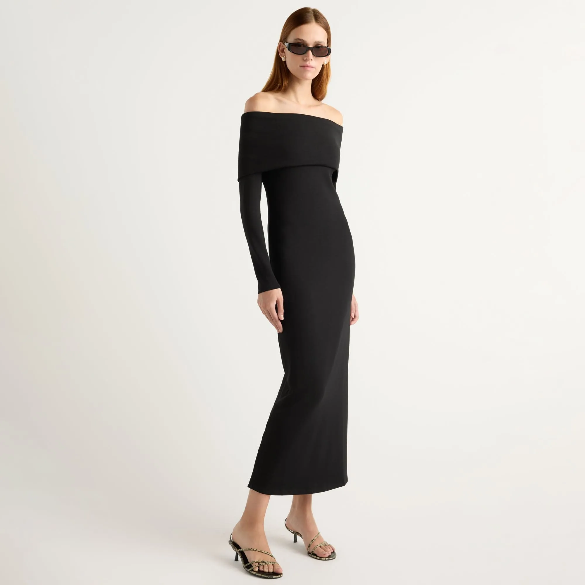 Gloss Glow Morgan Split Foldover Jersey Dress