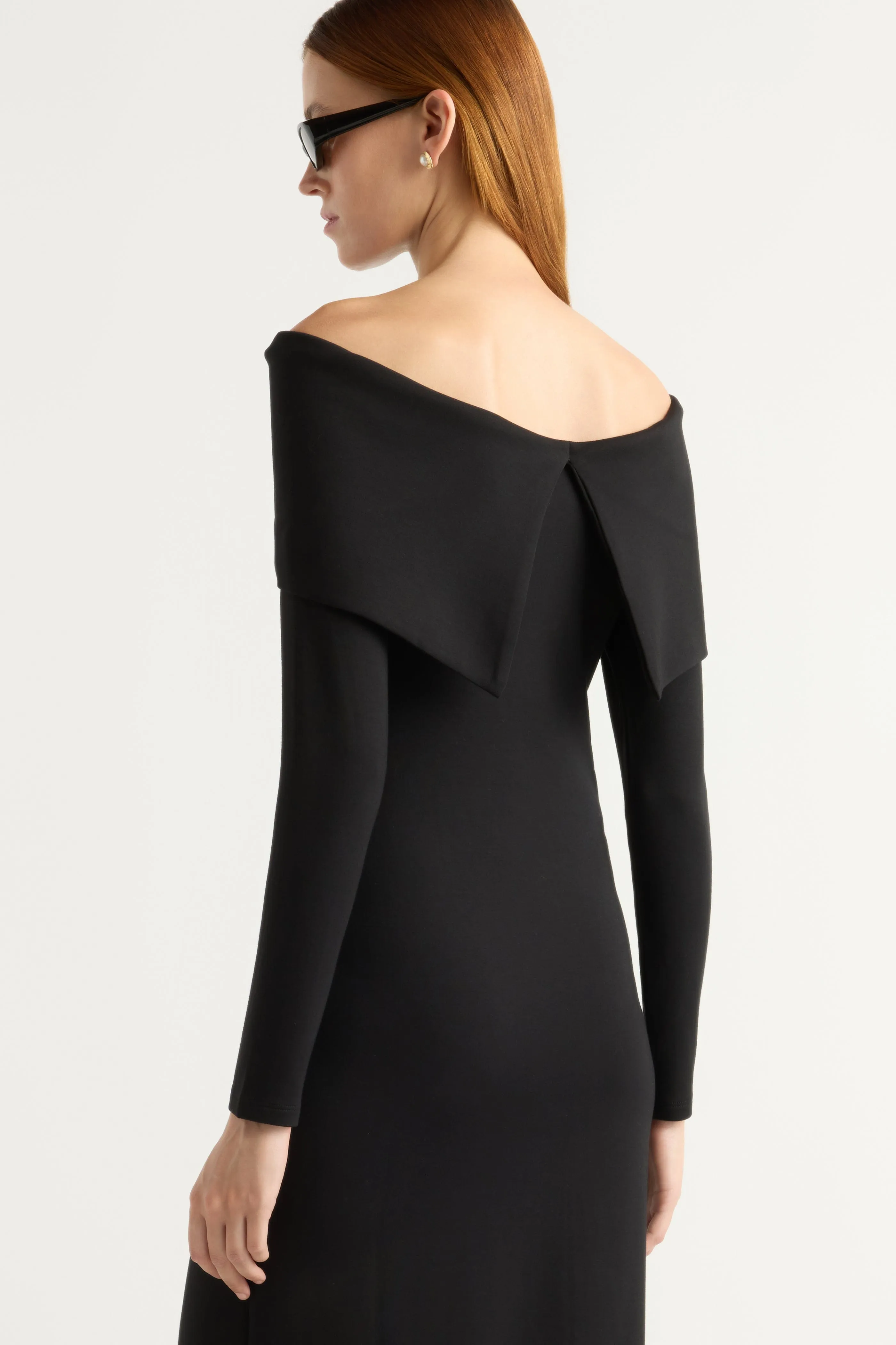 Winter Protection Morgan Split Foldover Jersey Dress
