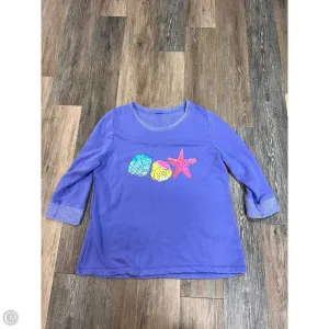 Cozy Wrap Sweatshirt Crewneck By Fresh Produce In Blue, Size: L