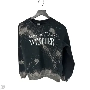 Sweatshirt Crewneck By Gildan In Black & Grey, Size: S Strong Edge