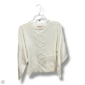 Sweatshirt Collar By Philosophy In White, Size: M WrinkleFreeFabric ButterSoftKnit