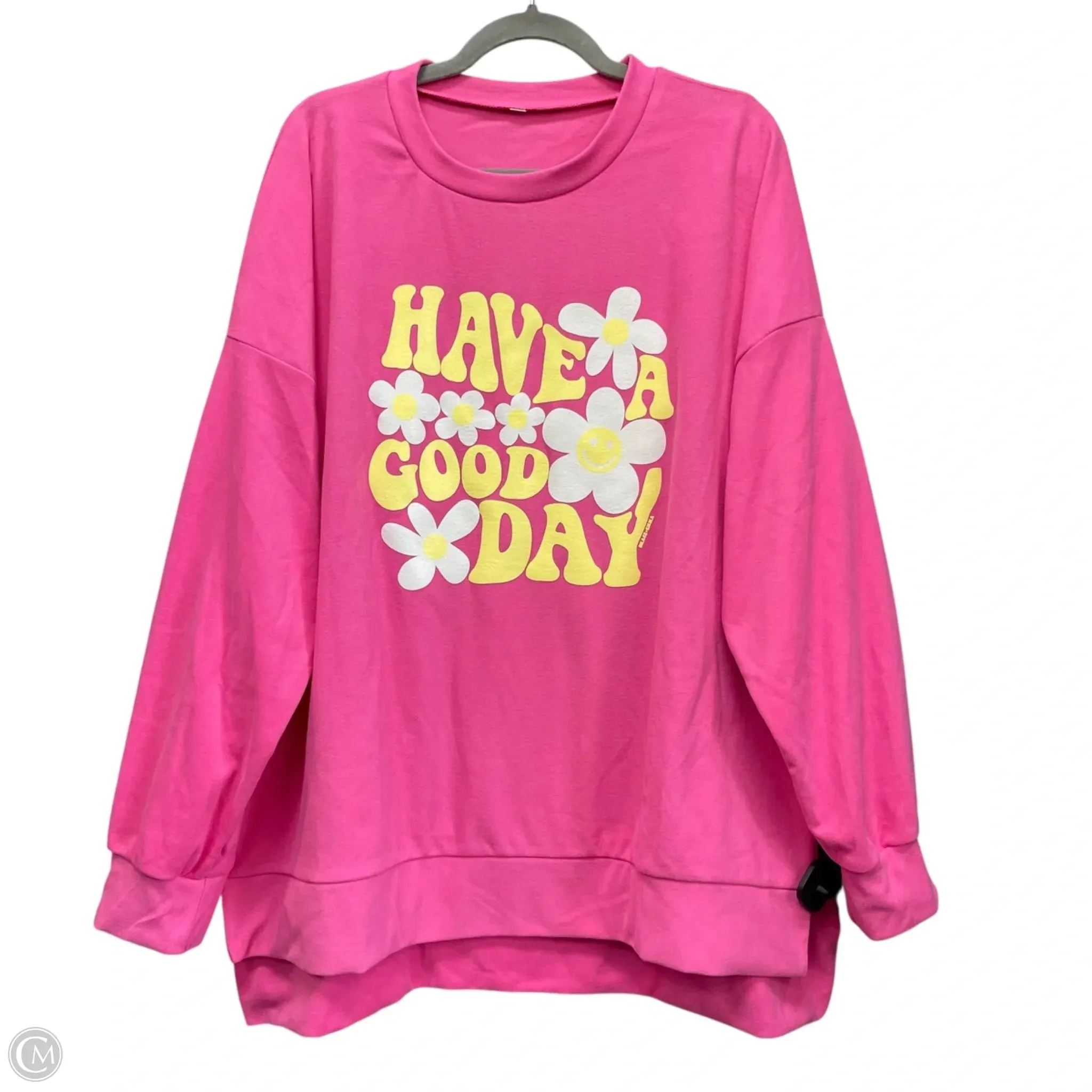 Warm Vest Sweatshirt Crewneck By Clothes Mentor In Pink, Size: Xxl