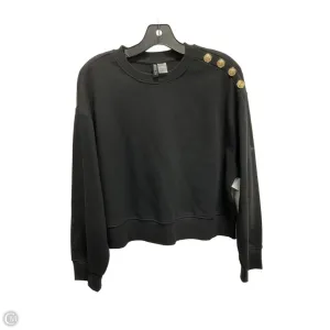 Vented Panels Sweatshirt Crewneck By Divided In Black & Gold, Size: S
