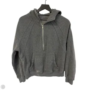 Sweatshirt Hoodie By Shein In Grey, Size: M AbrasionResistant Fabric SplitHemDesign