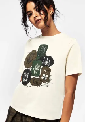 Casual Must-Have Active Essentials Wicce Stamp Graphic Short Sleeve T-Shirt