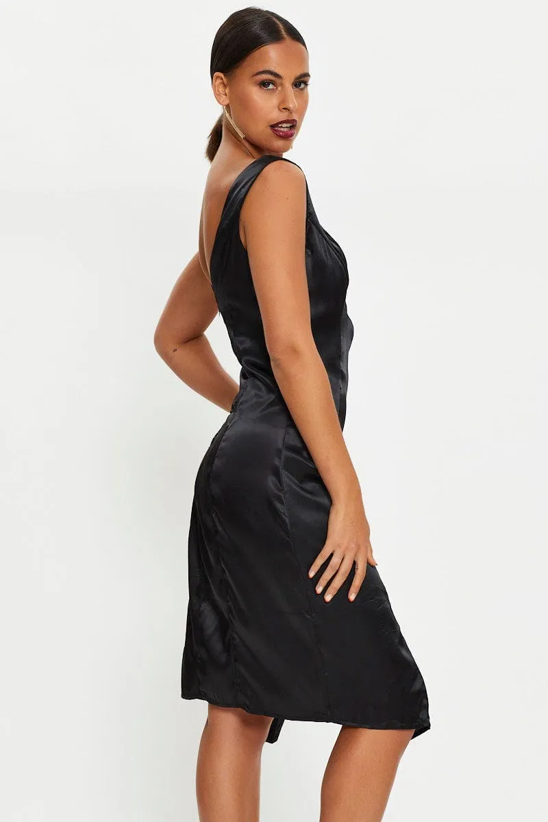Black Cut Out Midi Dress Tower Look